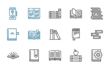 dictionary icons set