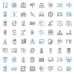 communication icons set