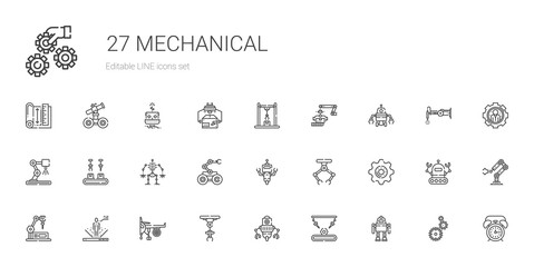 mechanical icons set