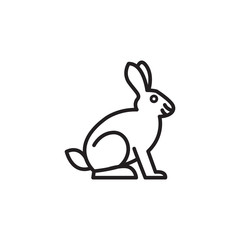 Cute rabbit in cartoon style. Vector illustration
