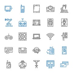 electronic icons set