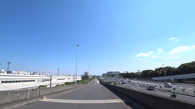 東京都大田区　東京湾岸道路（国道357号）　移動映像