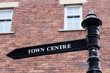 Generic British Town Centre Signpost