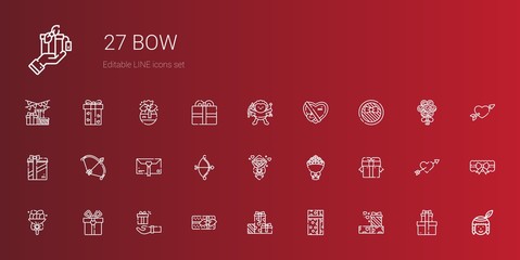 bow icons set