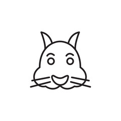 Cute rabbit in cartoon style. Vector illustration