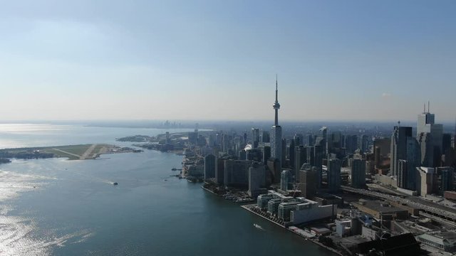 Toronto Waterfront Skyline Aerial View