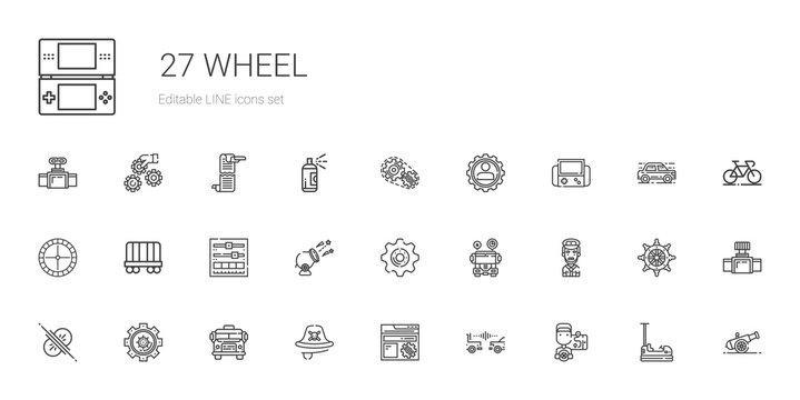 wheel icons set