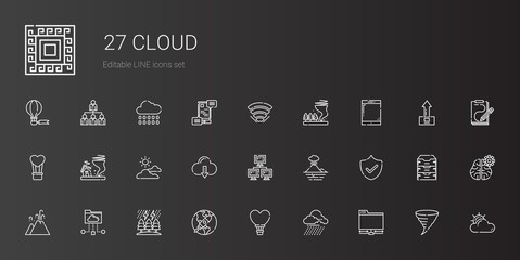 cloud icons set