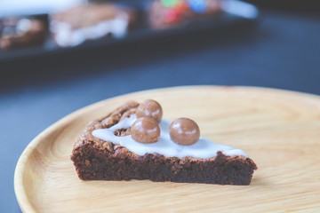 Brownie Dessert Pizza Recipe, Dessert chocolate pizza with dark, milk, white chocolate, Homemade Chocolate Nut Brownie Cake