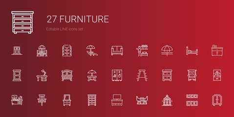 furniture icons set