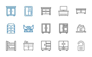 cabinet icons set