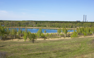 Sand quarry near Voskresensk, Moscow region, Russia