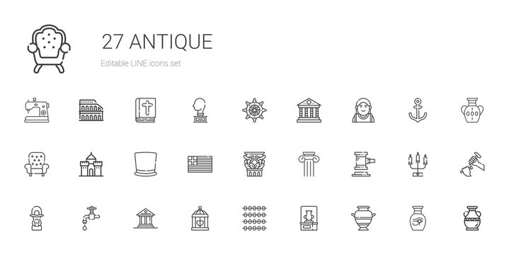 antique icons set