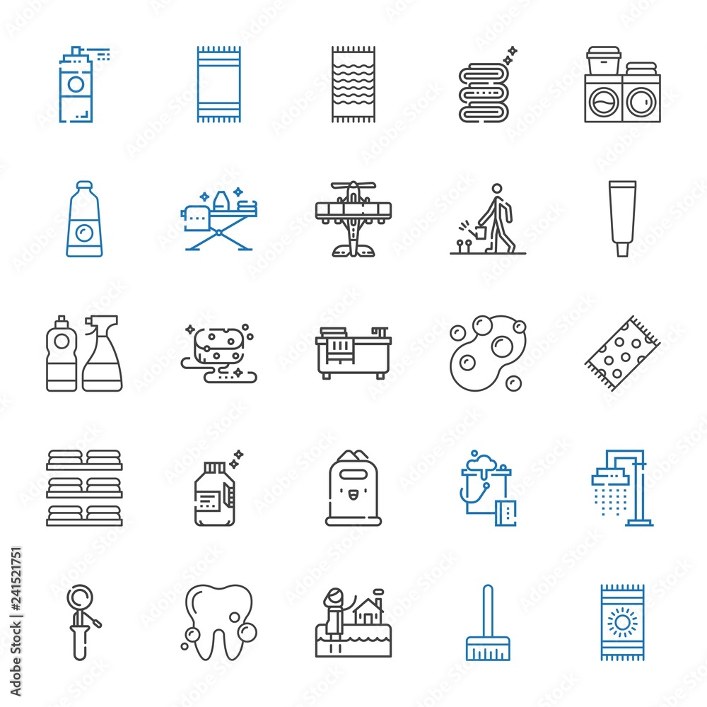 Sticker clean icons set