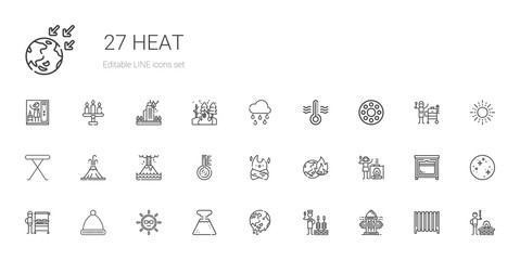 Obraz na płótnie Canvas heat icons set