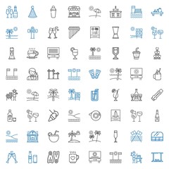 cocktail icons set