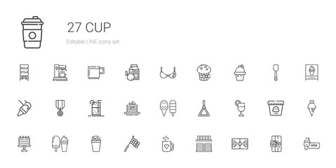 cup icons set