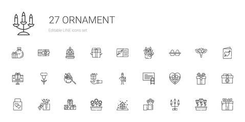 ornament icons set