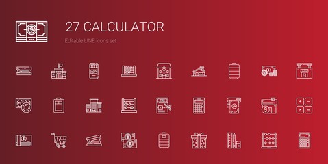 calculator icons set