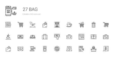 bag icons set