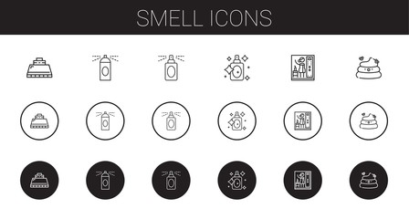 smell icons set