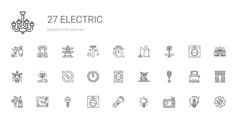 electric icons set