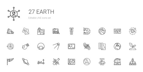 earth icons set