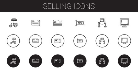 selling icons set