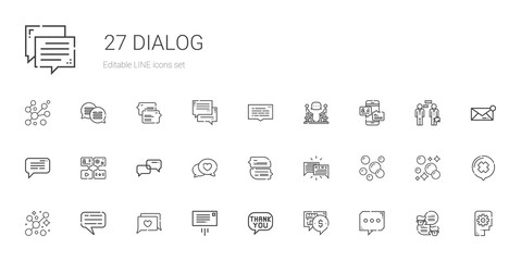 dialog icons set