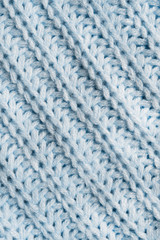 Blue knitted background