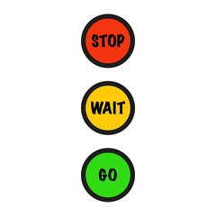 Traffic light interface icons