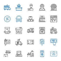 delivery icons set