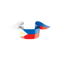Philippines flag, vector illustration on a white background