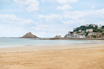 Beautiful sea beach at resort