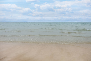 Beautiful sea beach at resort