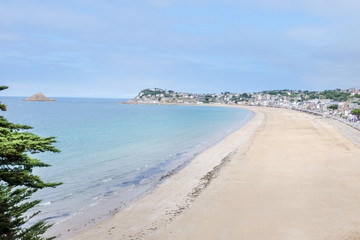 Beautiful sea beach at resort