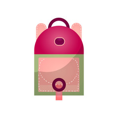 Modern practical backpack with extra pockets roomy shape for a fashionable teenager.