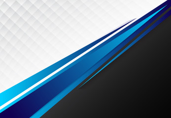 template corporate concept blue black grey and white contrast background.