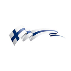 Obraz premium Finland flag, vector illustration on a white background