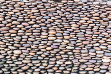 Stone pebbles texture background for interior exterior decoration and industrial construction concept design.