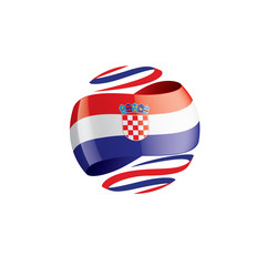Croatia flag, vector illustration on a white background