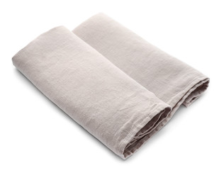 Clean kitchen towel on white background