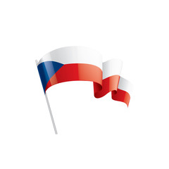 Czechia flag, vector illustration on a white background
