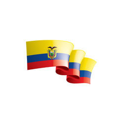 Ecuador flag, vector illustration on a white background