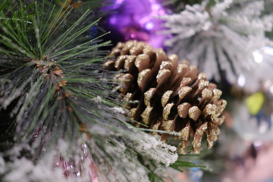 Christmas tree ornament decoration close up