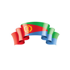 Eritrea flag, vector illustration on a white background
