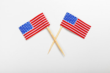 United States of American flag isolated on white background