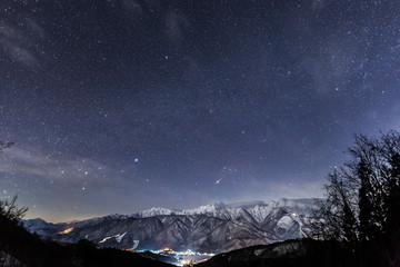 白馬から北アルプスの星空