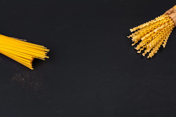 Various pasta. Cooking concept.