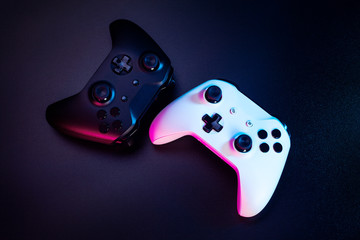 modern gamepad on a dark background © NewFabrika